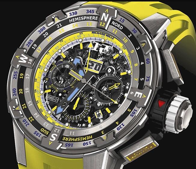 Replica Richard Mille RM 60-01 Regatta Flyback Chronograph Yellow Watch